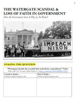 Preview of The Watergate Scandal & Loss of Faith in Government
