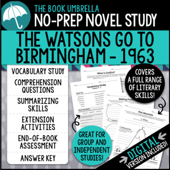 Preview of The Watsons Go To Birmingham 1963 Novel Study { Print & Digital }