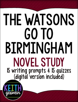 Preview of The Watsons Go to Birmingham -- 1963 Novel Study (Distance Learning)