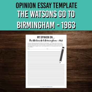 essay on the watsons go to birmingham 1963
