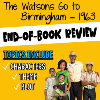 Preview of The Watsons Go to Birmingham - Study Guide Activities - Book Report - Review
