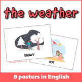 The Weather - 8 Posters in English - ESL Classroom Decor