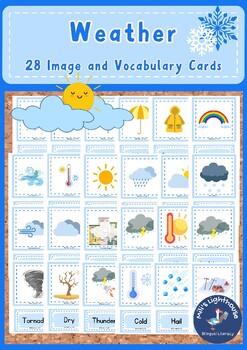 Preview of The Weather Image and Vocabulary Cards