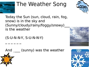Preview of The Weather Song