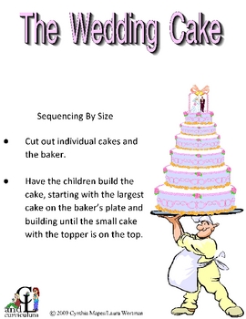 The Wedding Cake Sequencing Activity by C and L Curriculum | TPT