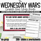 The Wednesday Wars Novel Study BUNDLE with Comprehension Q