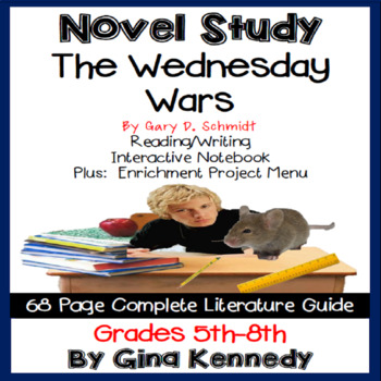 Preview of The Wednesday Wars Novel Study and Project Menu; Plus Digital Option