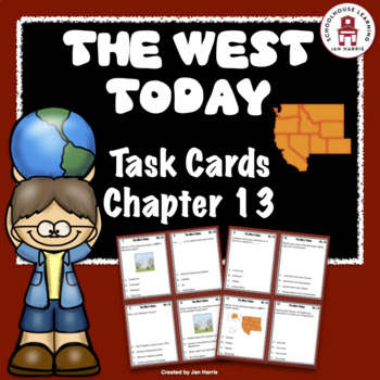 Preview of The West Today Task Cards - Harcourt Chapter 13