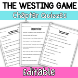 The Westing Game Chapter Quizzes-EDITABLE- Digital & Print