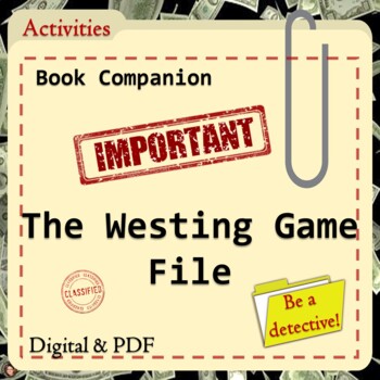 Preview of The Westing Game Detective Files  Book Companion with Activities