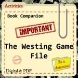 The Westing Game Detective Files  Book Companion with Activities