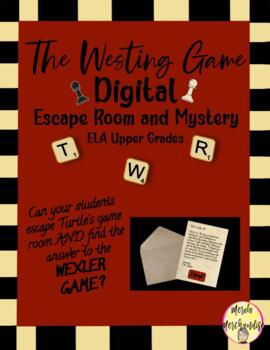 Preview of The Westing Game Digital ELA Escape Room Challenge