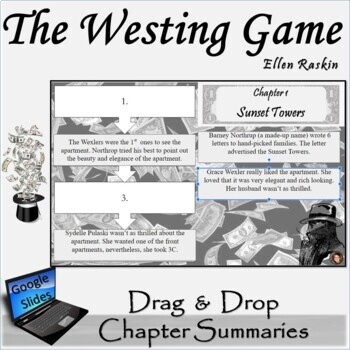 The Westing Game Drag & Drop Chapter Summaries for Digital Learning