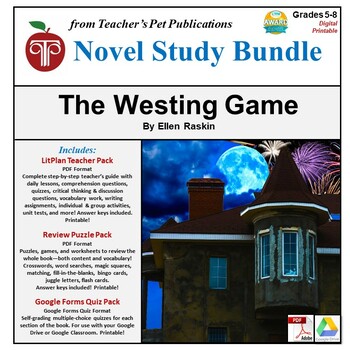 Preview of The Westing Game LitPlan Novel Study Unit Bundle