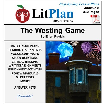 Preview of The Westing Game LitPlan Novel Study Unit