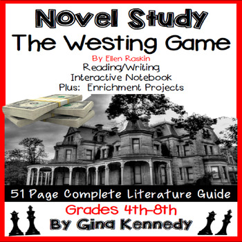 Preview of The Westing Game Novel Study & Enrichment Project Menu; Plus Digital Option