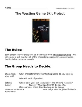 Preview of The Westing Game Readers Theatre Project
