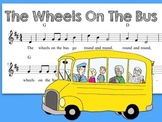 The Wheels On The Bus Song with Coloring Page