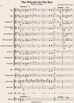 Preview of The Wheels On The Bus (Theme and Variations) (for Concert Band)