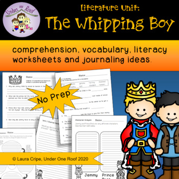 Preview of The Whipping Boy Study Guide and Literacy Activities