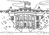 The White House - 4 PDFs to print and color 4 different si