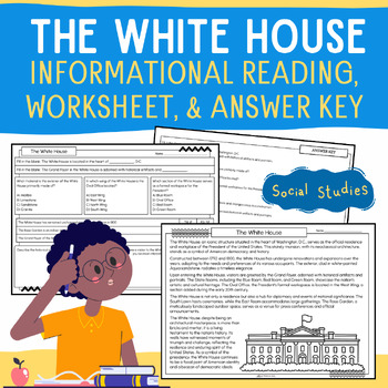 Preview of The White House: Social Studies & Reading Informational Text Activity {No-Prep}