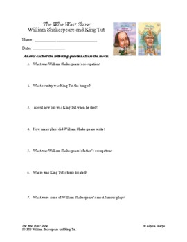 Preview of The Who Was Show Season 1 Episode 2 William Shakespeare and King Tut