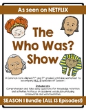 The Who Was? Show Season 1 Worksheets & VIRTUAL Files (ALL