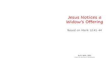 Preview of The Widow's Mite BOOKLET