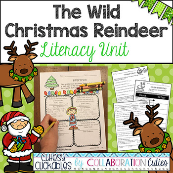 Preview of The Wild Christmas Reindeer Mini Literacy Unit Aligned with Common Core