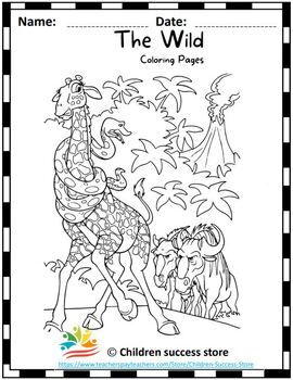 The Wild Coloring Pages For Kids by Children success store