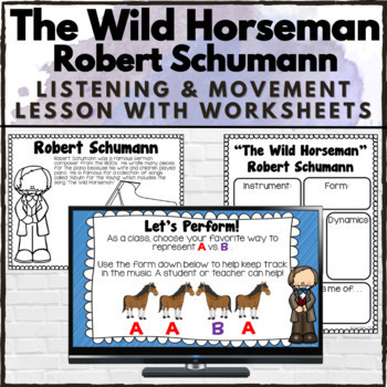 Preview of The Wild Horseman -- Listening and Movement Activity and Worksheets
