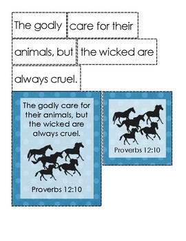 The Wild Horses of Sweetbriar Bible Verse Printable (Proverbs 12:10)