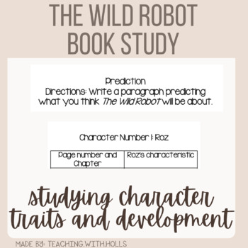 Preview of The Wild Robot Book Study, Upper Elementary Book Study, Enrichment Activity