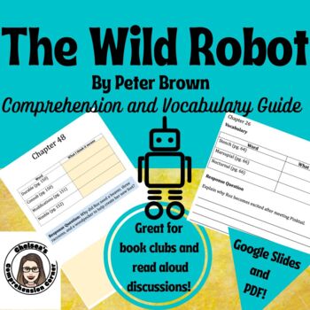 Preview of The Wild Robot Comprehension Questions and Vocabulary Guide (Google and PDF)