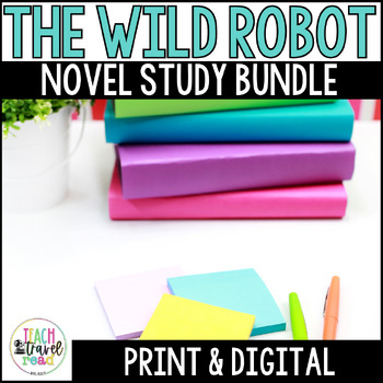 Preview of The Wild Robot Novel Study Activities BUNDLE - STEM Activities - Questions