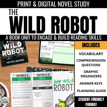 Preview of The Wild Robot Novel Study: Comprehension & Vocabulary for Peter Brown's Book