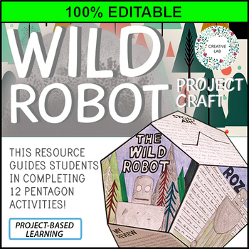Preview of The Wild Robot - Novel Study Project Craft - 100% Editable