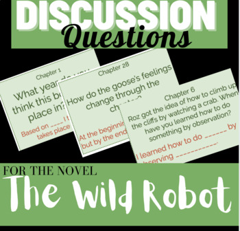 Preview of The Wild Robot Read Aloud/ Reading Comprehension Discussion Question