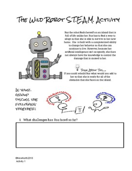 Preview of The Wild Robot by Peter Brown S.T.E.A.M. Activity 1