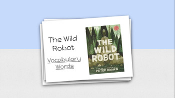 Preview of The Wild Robot Vocabulary
