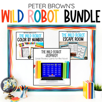 Preview of The Wild Robot by Peter Brown Game Bundle