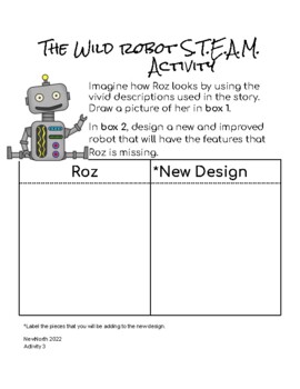 Preview of The Wild Robot by Peter Brown STEAM Activity 3