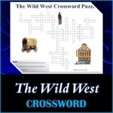 The American Wild West Crossword Puzzle Activity Worksheet