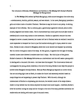 Preview of The Windup Girl - Literary Analysis - Term Paper