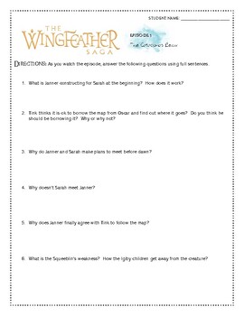 Preview of The Wingfeather Saga Episode 3 Student Comprehension Check
