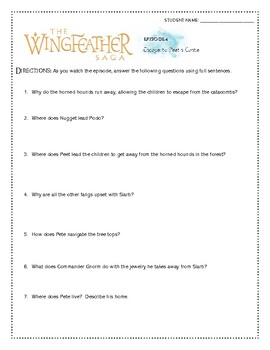 Preview of The Wingfeather Saga Episode 4 Student Comprehension Check