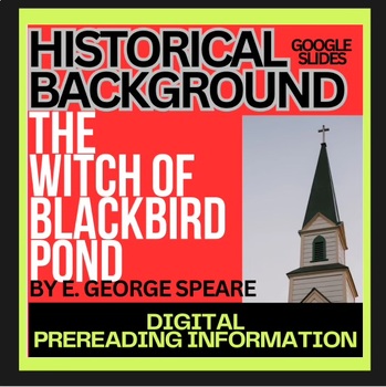 Preview of The Witch of Blackbird Pond Historical Background Google Slide digital INTRO