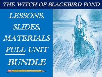 Preview of The Witch of Blackbird Pond – Lessons, Slides, Materials BUNDLE (Full Unit)