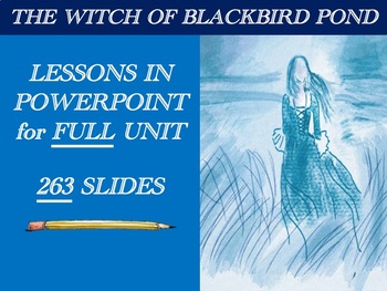 Preview of The Witch of Blackbird Pond Lessons in PowerPoint for Full Unit